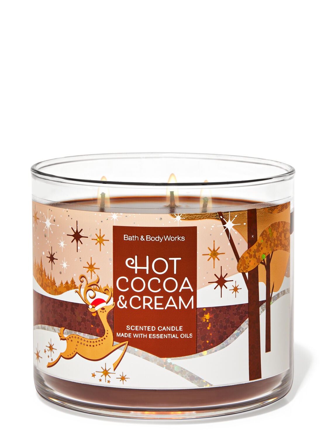 1 Bath /& Body Works HOT COCOA /& CREAM Large 3-Wick Candle